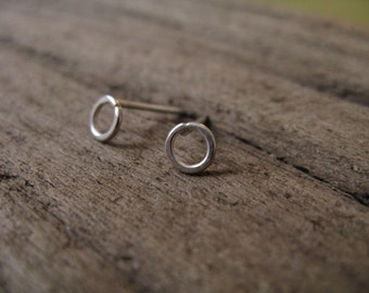 Tiny hoop stud earrings