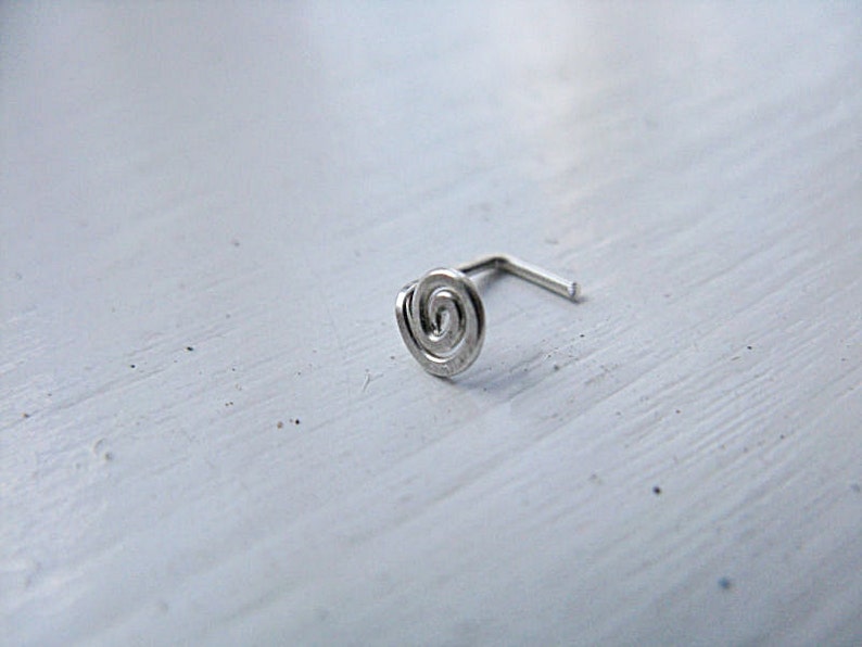 Spiral Nose Stud Sterling Silver image 2