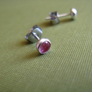 Pink Tourmaline stud Earrings image 2