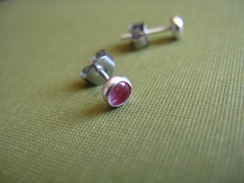 Pink Tourmaline stud Earrings image 2