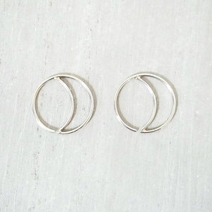Crescent Moon Hoop Earrings