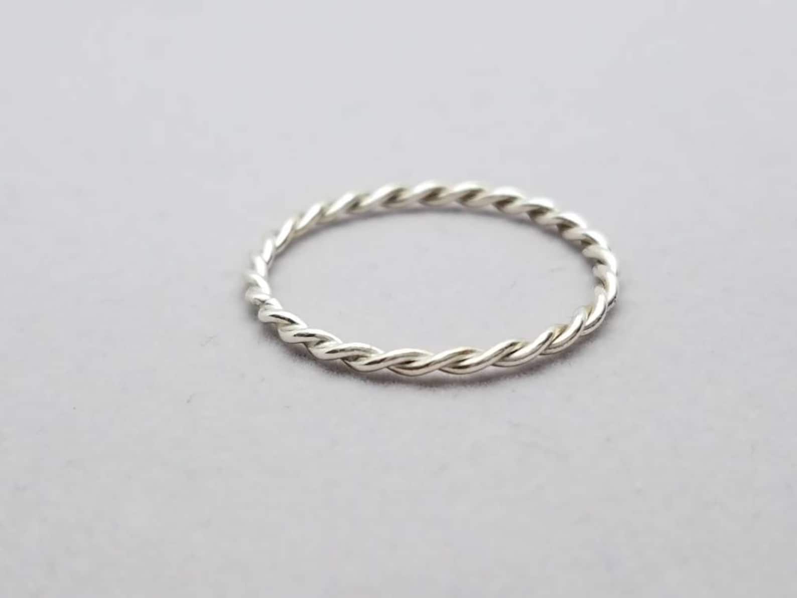 Sterling Silver Twist Ring - Etsy