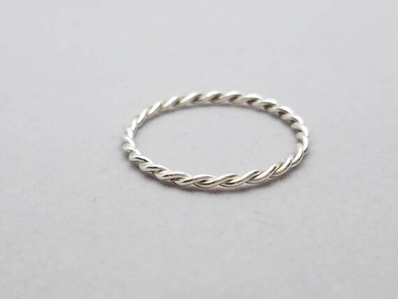 Sterling Silver Twist Ring - Etsy