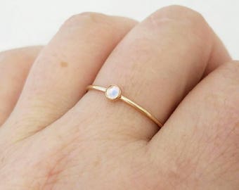 Details about  / Womens Moonstone Signet Ring Gold Rings For Woman Moonstone Gold Fashion Ring