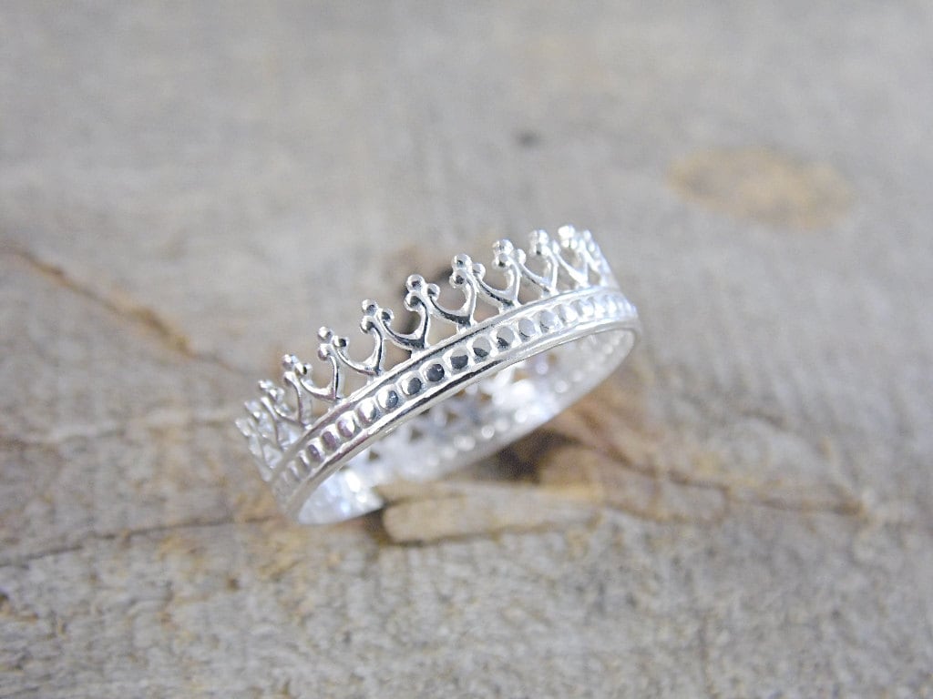 Silver Crown Ring, Crown Ring, Silver Tiara Ring, Tiara Ring, Handmade –  Adina Stone Jewelry