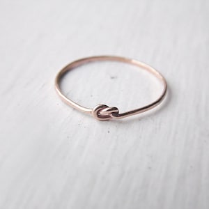 Thin Knot Ring Rose Gold Fill