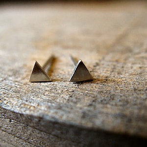 Sterling Silver Triangle Post Earrings 3mm