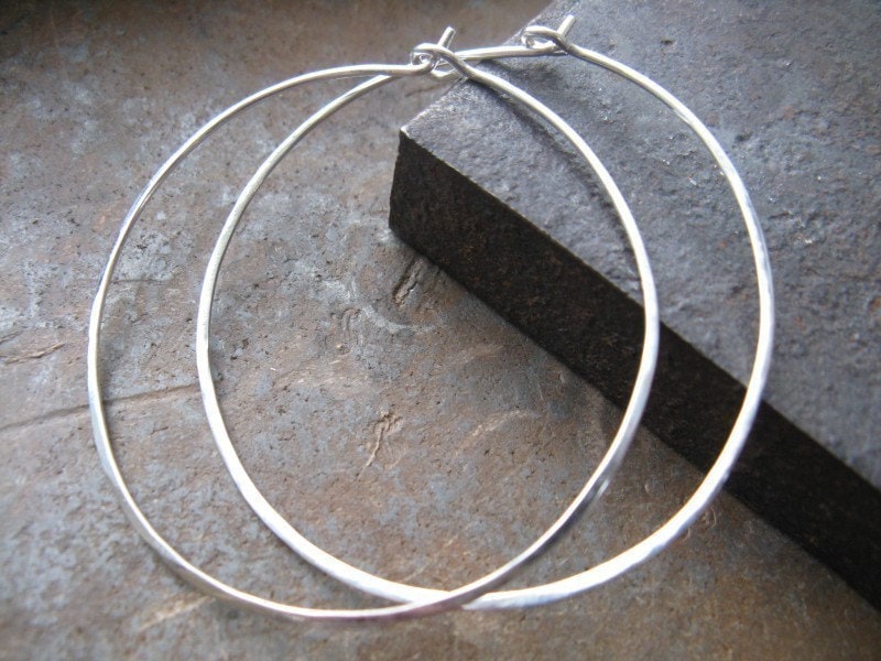 ◆STONEHENgE◆ Silver Semicircle Earrings SC25A32J Hoop Earrings Sterling Silver - Etsy