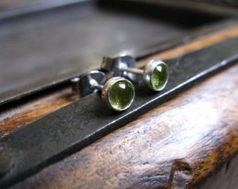 Peridot stud earrings