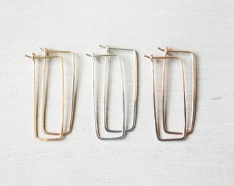 Rectangle Hoop Earrings