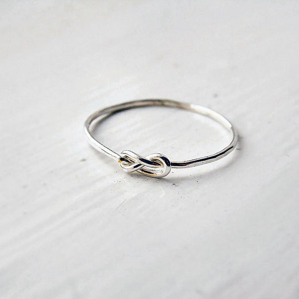 Thin Infinity Knot Ring Sterling Silver