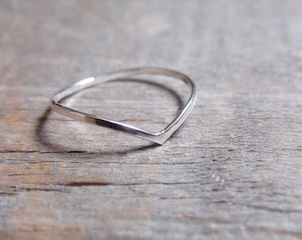 Chevron Ring Sterling Silver