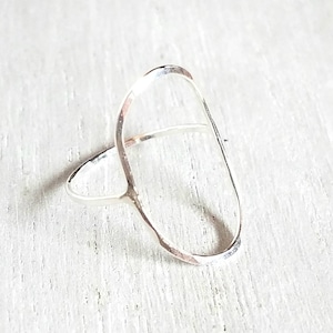 Oval Ring in Silver Gold or Rose Gold