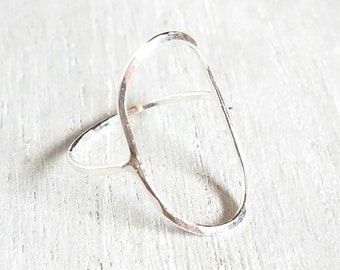 Oval Ring in Silver Gold or Rose Gold