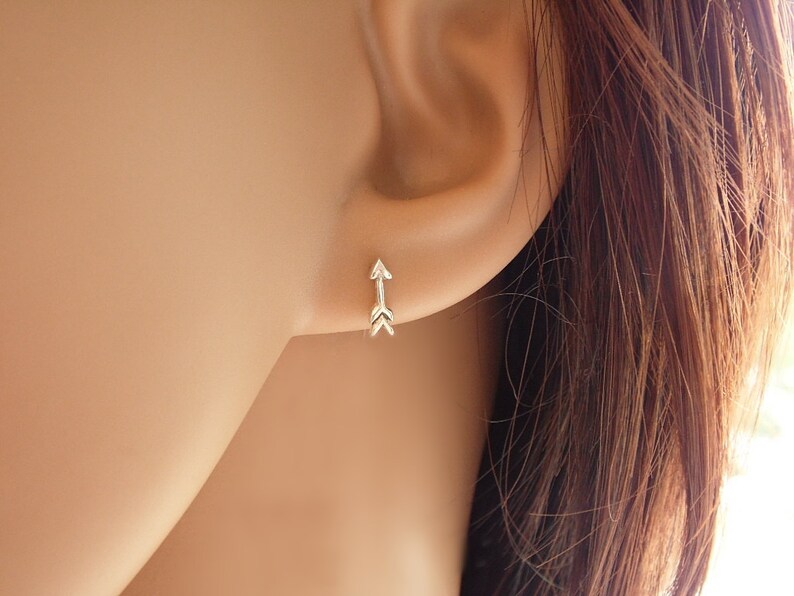 Arrow Earrings in Sterling Silver image 4