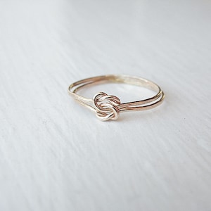 Double Love Knot Ring 14k Gold Fill