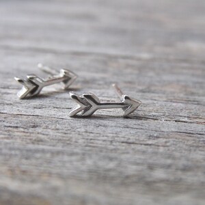 Arrow Earrings in Sterling Silver image 2