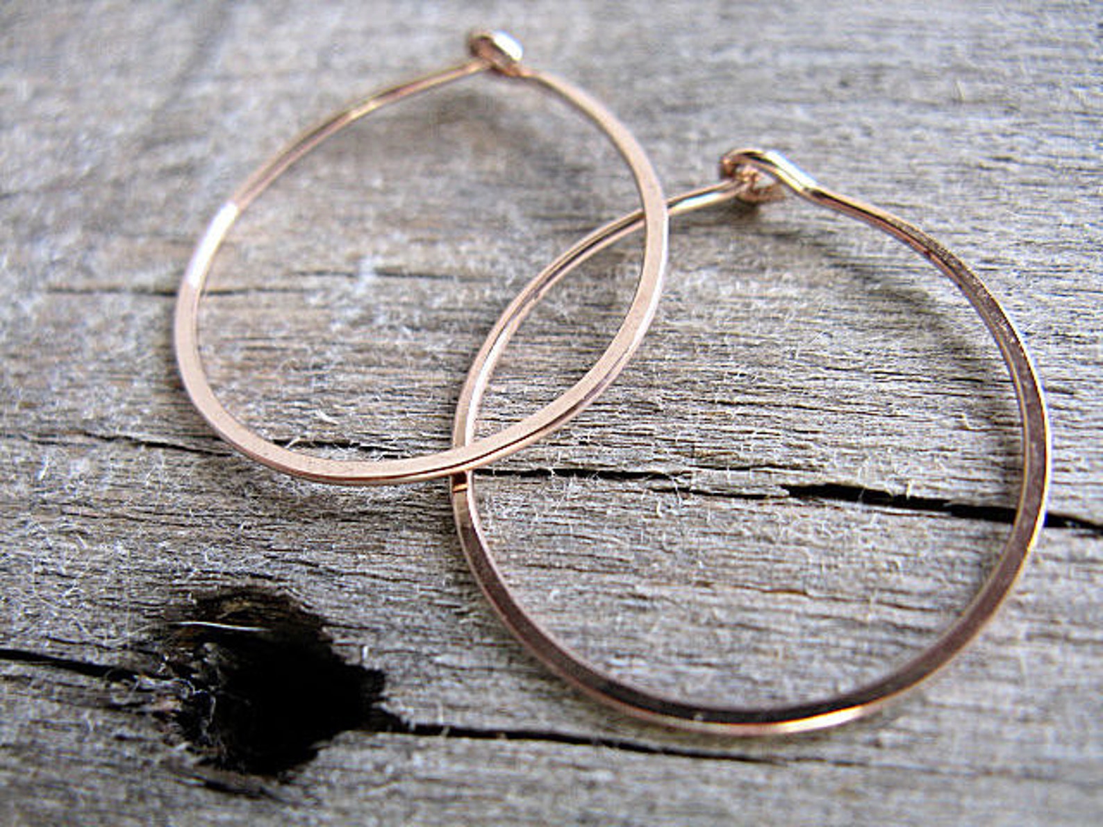 Hoop Earrings 14k Rose Gold Fill 1inch Etsy