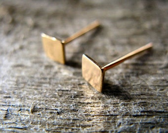 Square Stud Earrings 14k Gold Fill