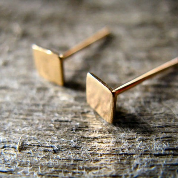 Square Stud Earrings 14k Gold Fill