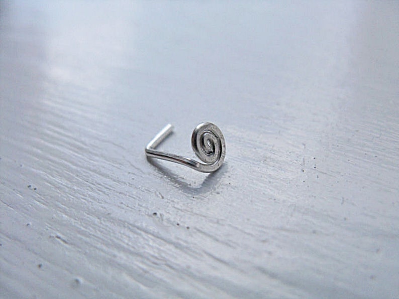 Spiral Nose Stud Sterling Silver image 4