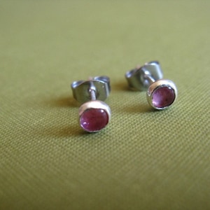 Pink Tourmaline stud Earrings image 4