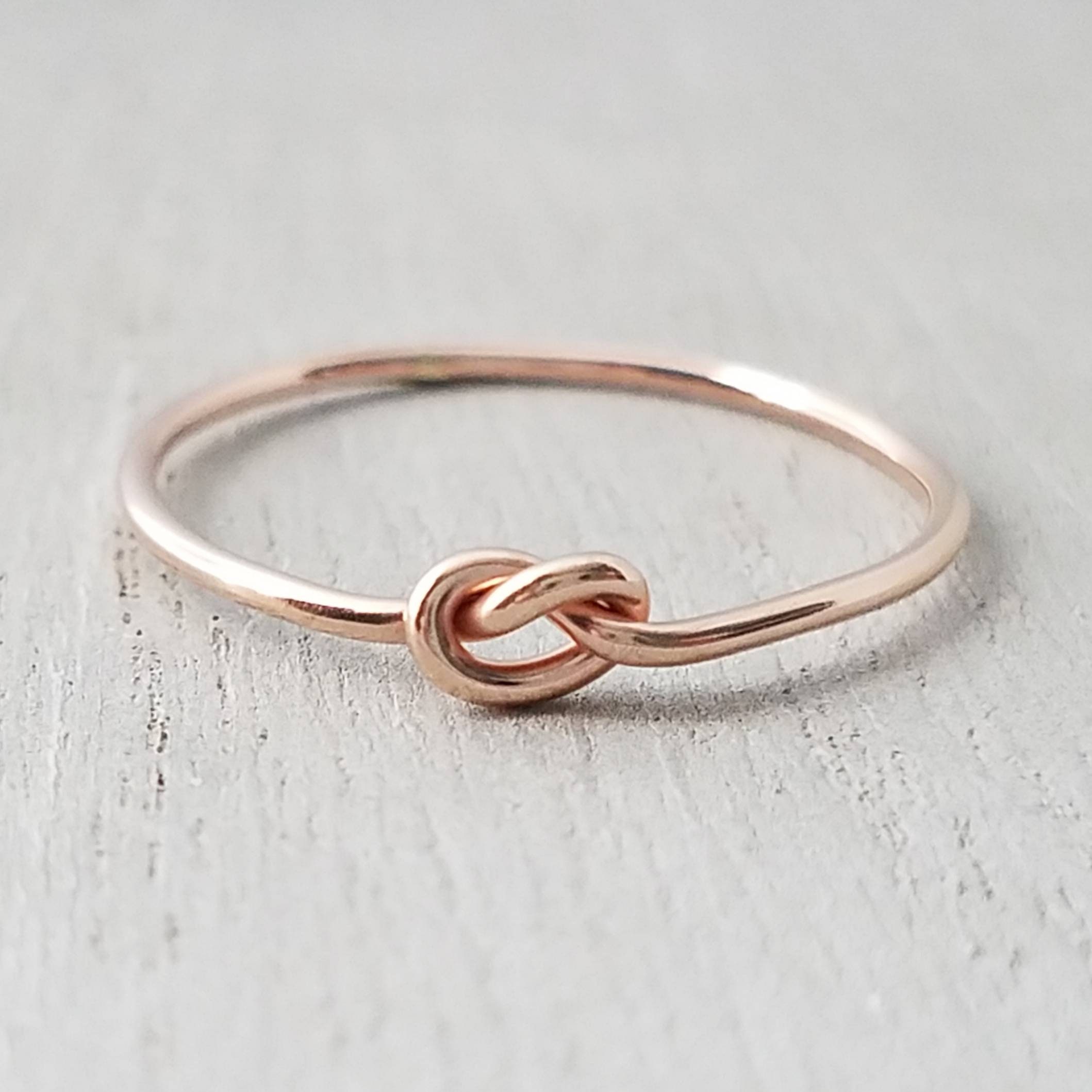 Rose gold knot ring online