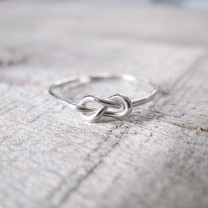 Infinity Ring Sterling Silver Stacking Ring Knot