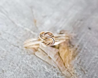 Double Love Knot Ring 14k Gold Fill