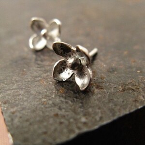 Lilac Stud Earrings in Sterling Silver image 3