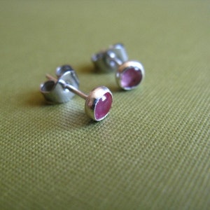 Pink Tourmaline stud Earrings image 3