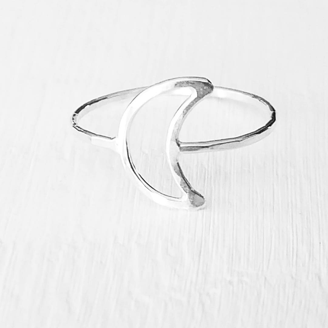 Silver Moon Ring