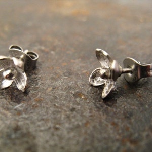 Lilac Stud Earrings in Sterling Silver image 4