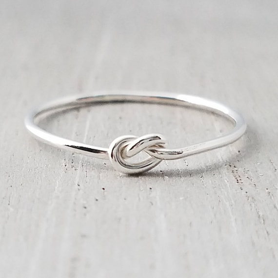 Silver knot ring deals