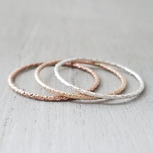 Sparkle Diamond Cut Stacking Rings