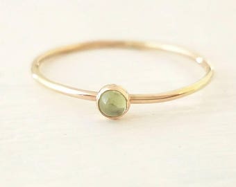 Gold Peridot Ring