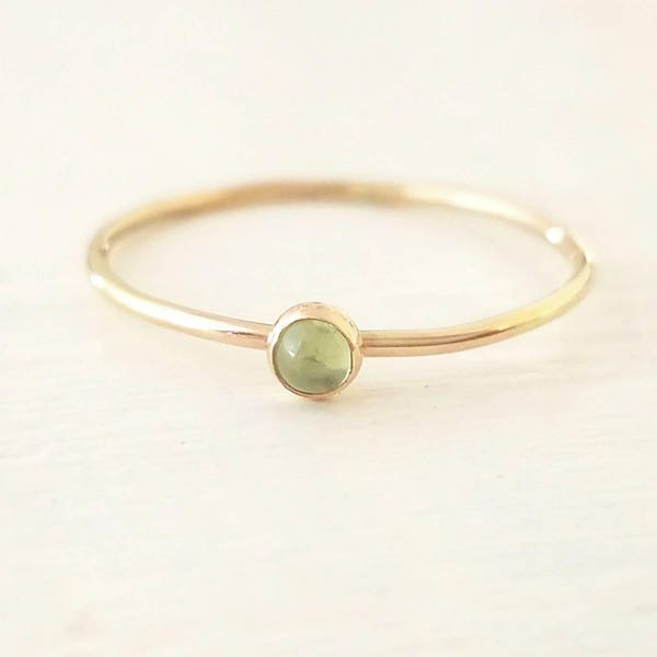 Gold Peridot Ring