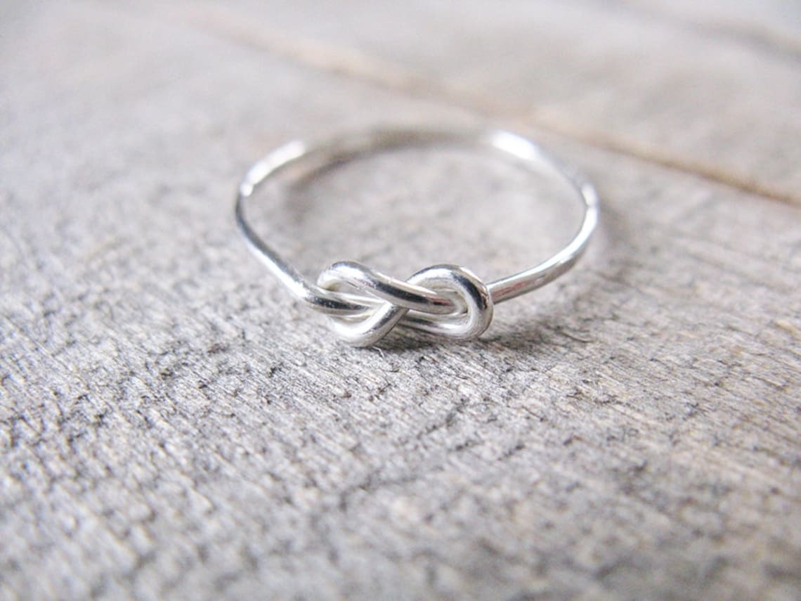 Infinity Ring Sterling Silver Stacking Ring Knot - Etsy UK