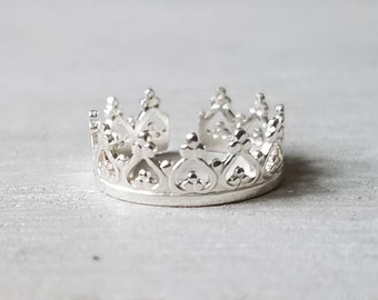 Princess Crown Ear Cuff in Sterling Silver