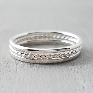 Stacking Ring Set in Sterling Silver