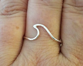 Wave Ring Sterling Silver Swirl Ring