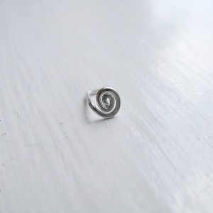 Spiral Nose Stud Sterling Silver image 1