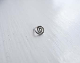 Spiral Nose Stud Sterling Silver