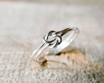 Double Love Knot Ring Sterling Silver