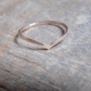 Chevron Ring 14k Rose Gold Fill