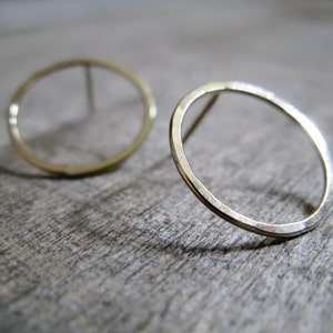 Gold fill Hoop Stud Earrings