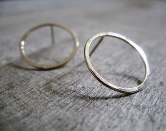 Gold fill Hoop Stud Earrings