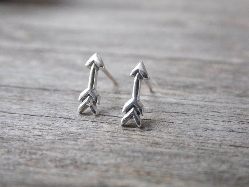 Arrow Earrings in Sterling Silver image 3