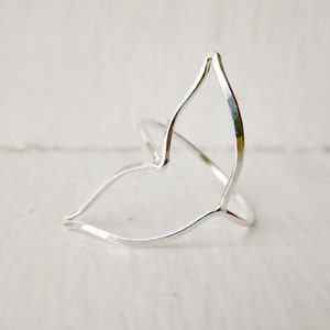 Whale Tail Ring Mustache Ring Butterfly Wing Ring