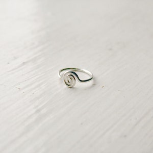 Spiral Nose Hoop Tragus Hoop Sterling Silver